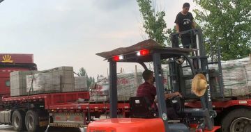 焦作 黄金麻冰裂纹，地铺石装车