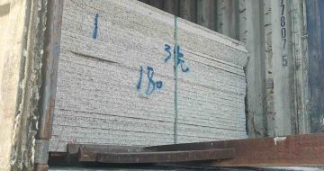 焦作 芝麻白花岗岩石材3.0公分光面毛板装柜出货