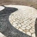 焦作 黄金麻冰裂纹地铺石工地铺装案例
