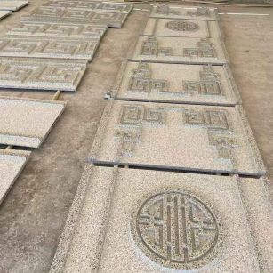 焦作 白麻花岗岩外墙立面雕刻板