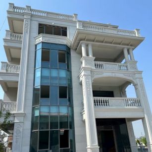 焦作 白麻花岗岩别墅外墙干挂效果展示