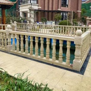 焦作黄金麻花岗岩石材栏杆，扶手，将军柱，花瓶柱