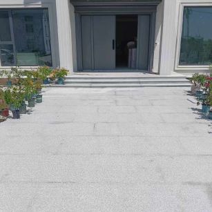 焦作 芝麻白花岗岩地铺石地面铺装