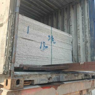 焦作 芝麻白花岗岩石材3.0公分光面毛板装柜出货