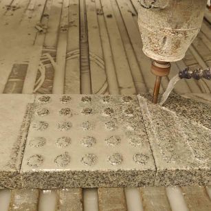 焦作 芝麻白花岗岩石材盲人石、盲道石、盲点石