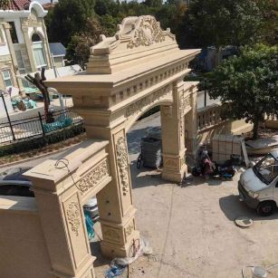 焦作 黄金麻荔枝面花岗岩别墅门楼