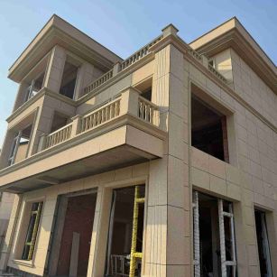 焦作 黄金麻花岗岩石材荔枝面外墙干挂效果展示