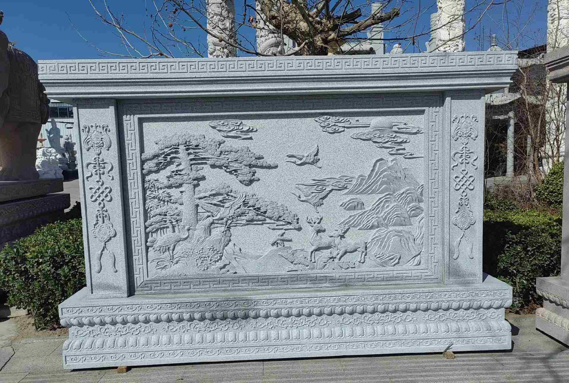 焦作 芝麻白大型照壁，屏风，影壁