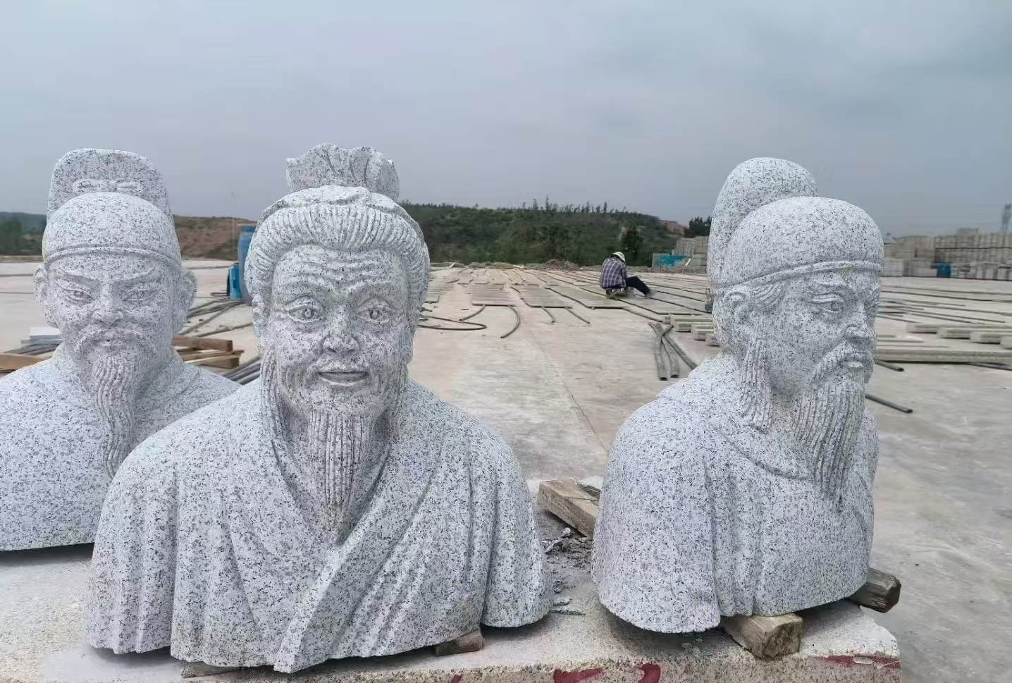 焦作 白麻花岗岩石材人物立体雕刻