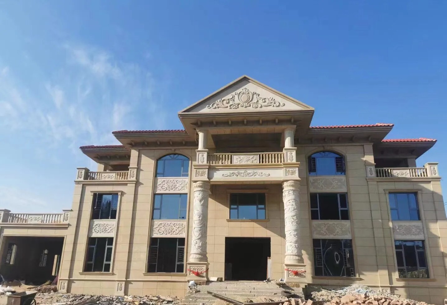 焦作 黄金麻花岗岩别墅外墙干挂