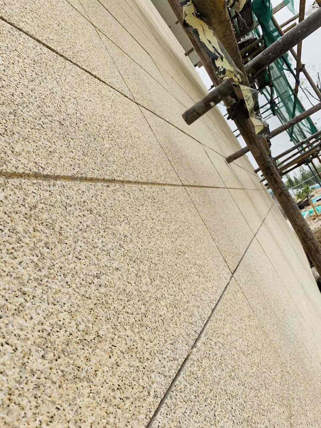 焦作 黄金麻花岗岩荔枝面外墙干挂石材效果示例