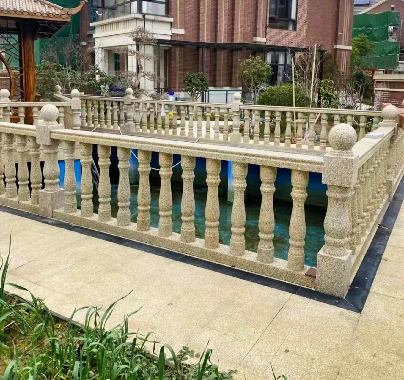 焦作黄金麻花岗岩石材栏杆，扶手，将军柱，花瓶柱