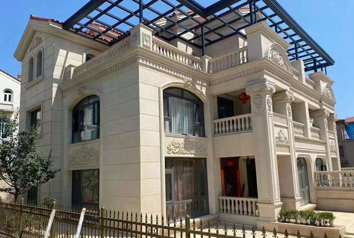 焦作 黄金麻花岗岩荔枝面别墅外墙干挂